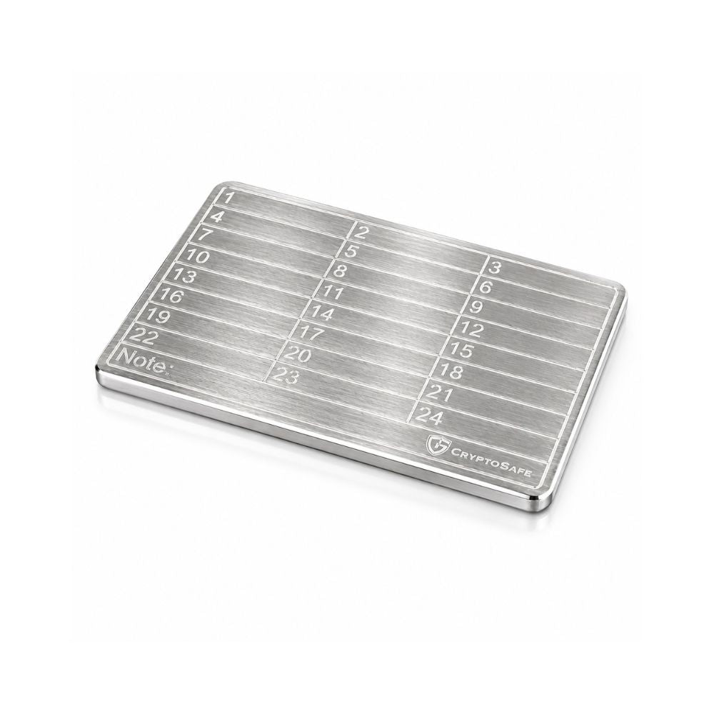 CryptoSafe Lite steel seed phrase backup